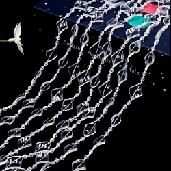 Прозрачные бусины 1кг х 74м №9, "Ромб плоский"