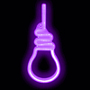 Неоновая подвеска "Лампочка"  36 х 15 см, от батареек и USB, св.сиреневый