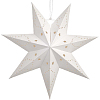 Звезда семиконечная бумажная 35 см, Звезды и точки, белый