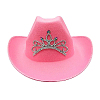 Шляпа ковбойская с короной, розовый