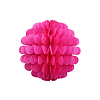Бумажное украшение Цветочный шар-соты 20 см, малиновый