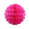 Бумажное украшение Цветочный шар-соты 25 см, малиновый