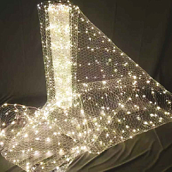 Сетка "Звёздное небо" 1 м х 5 м, теплый-белый